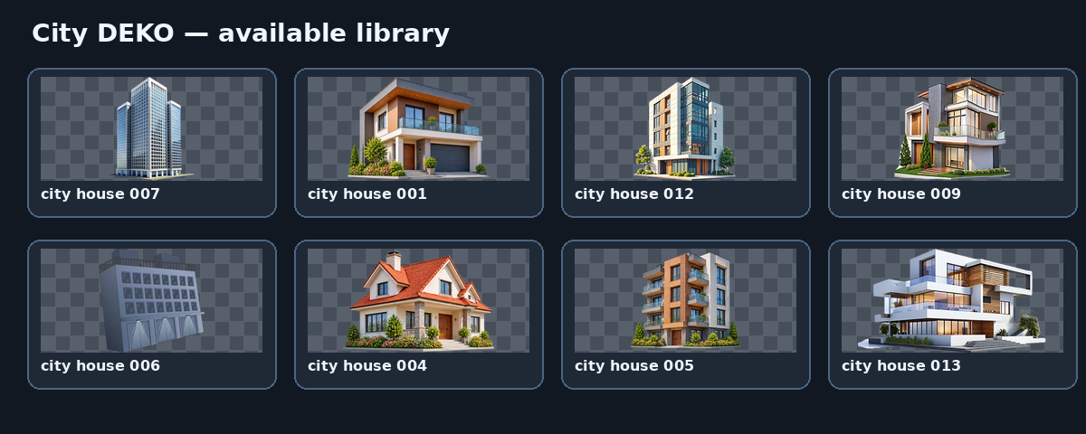 City DEKO examples