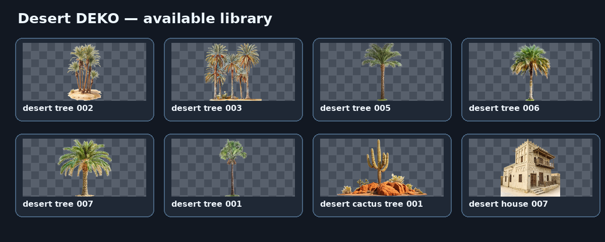 Desert DEKO examples