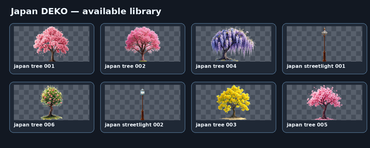 Japan DEKO examples