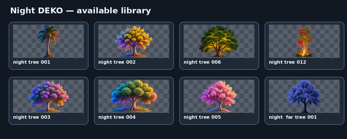 Night DEKO examples